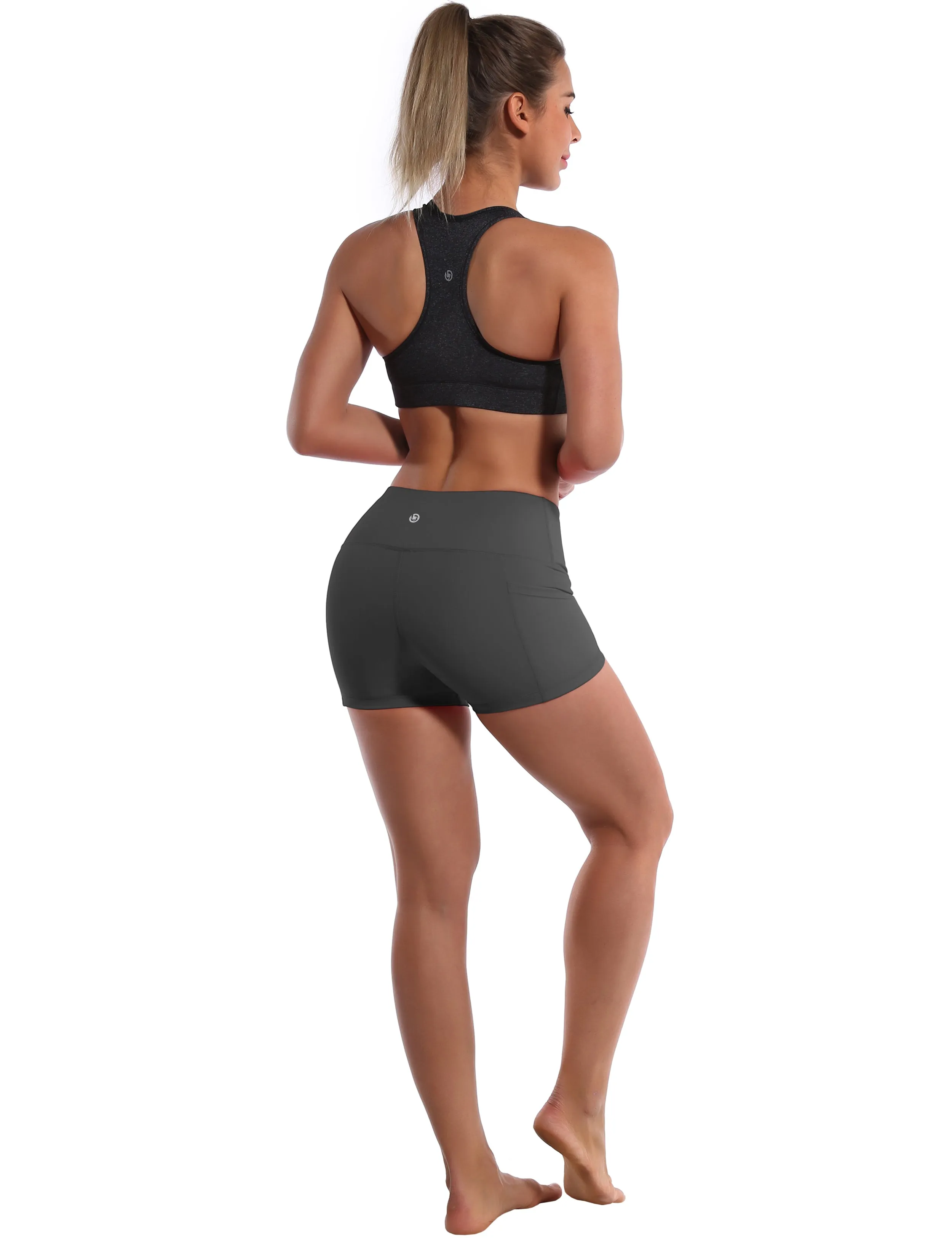 2.5" Side Pockets Running Shorts shadowcharcoal_Running