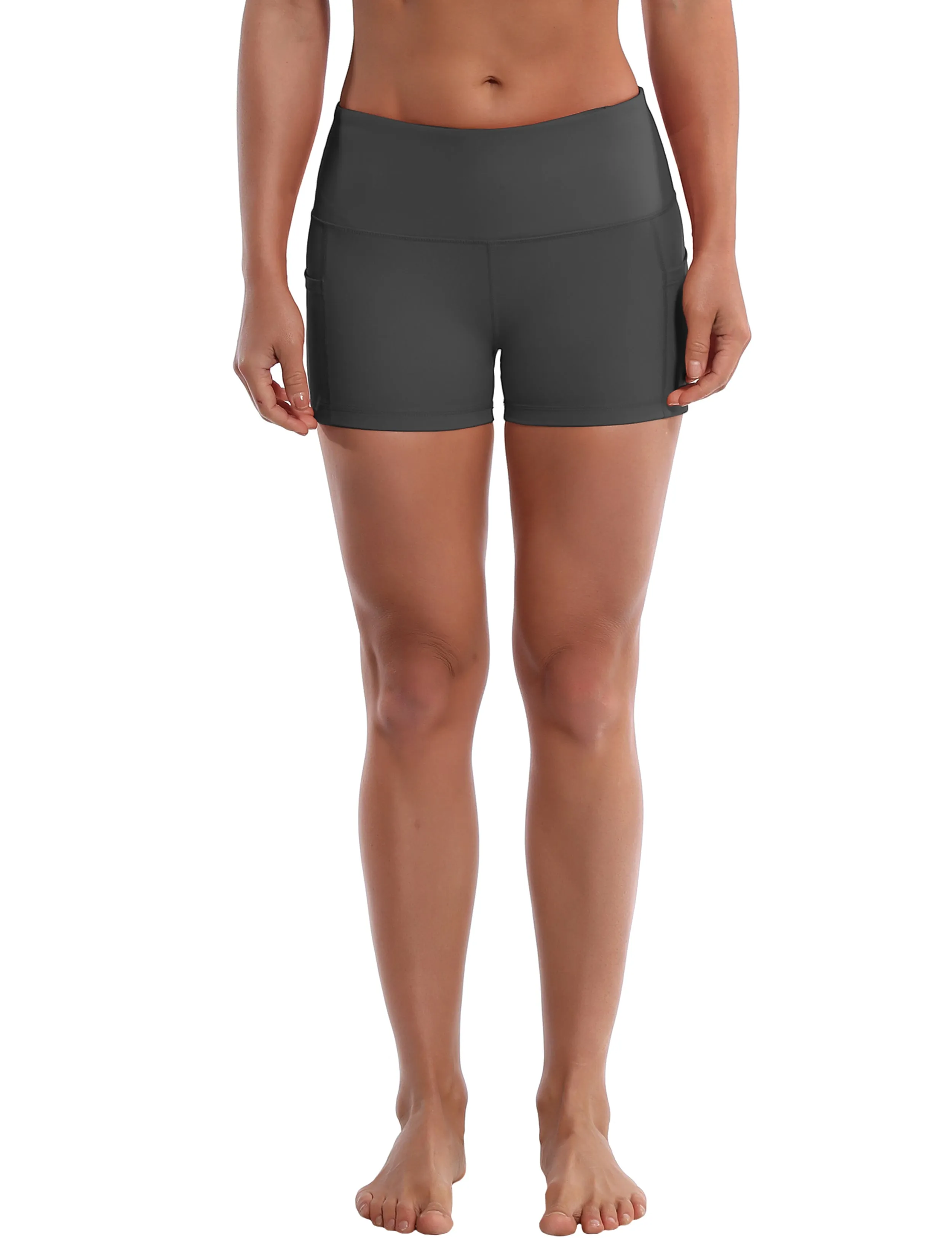 2.5" Side Pockets Running Shorts shadowcharcoal_Running