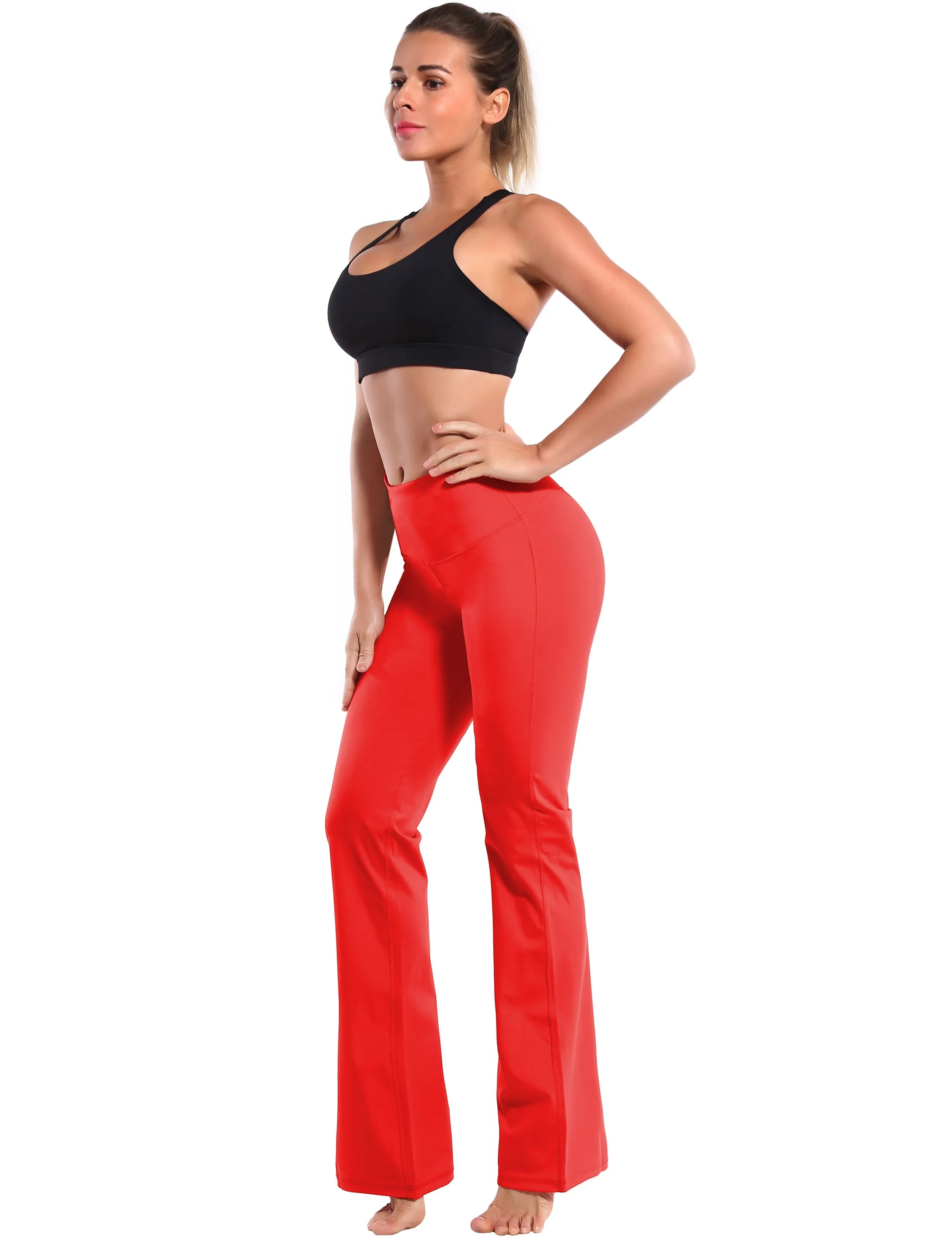 29" 31" 33" 35" 37" High Waist Bootcut Leggings Leggings Scarlet_Gym