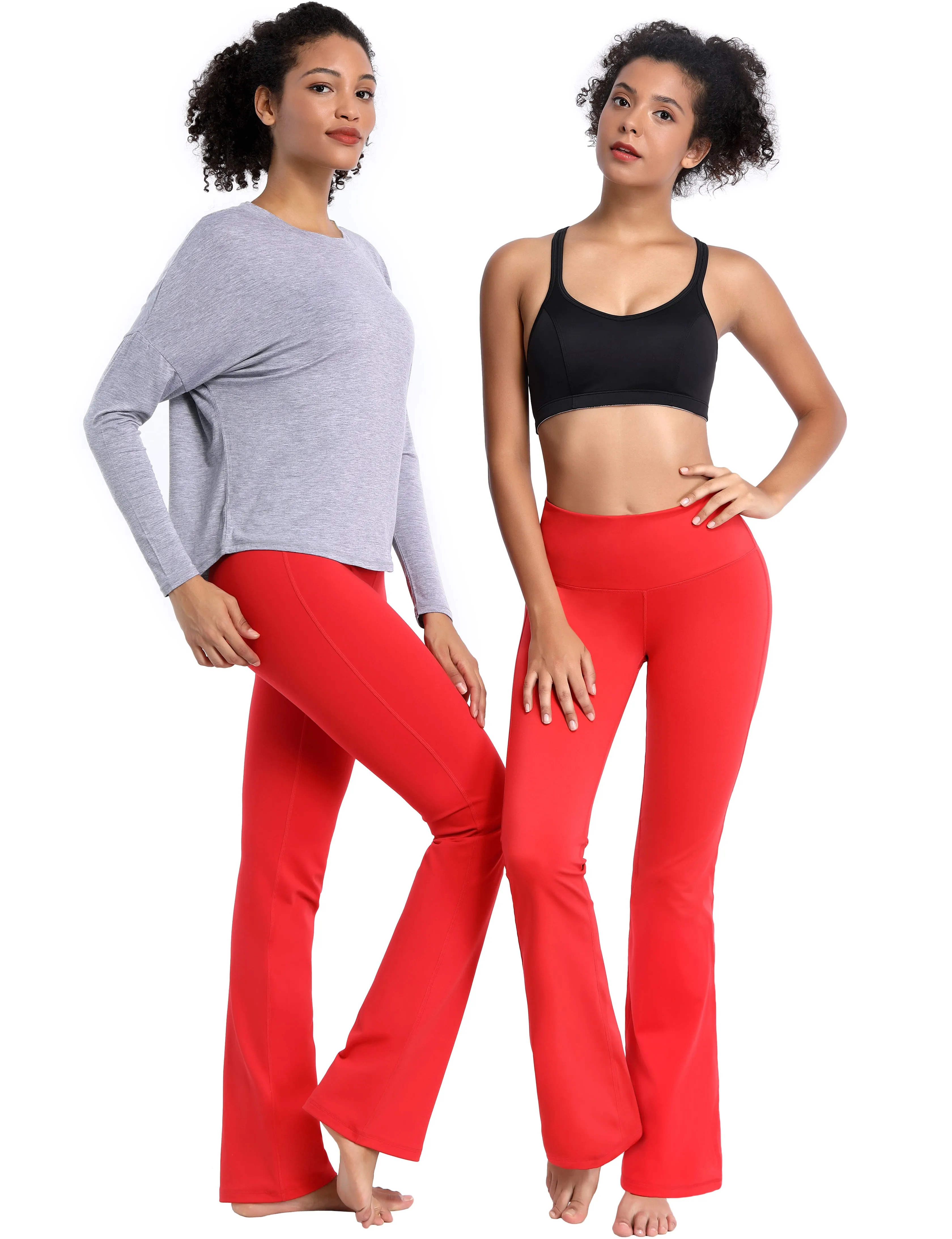 29" 31" 33" 35" 37" High Waist Bootcut Leggings Leggings Scarlet_Gym