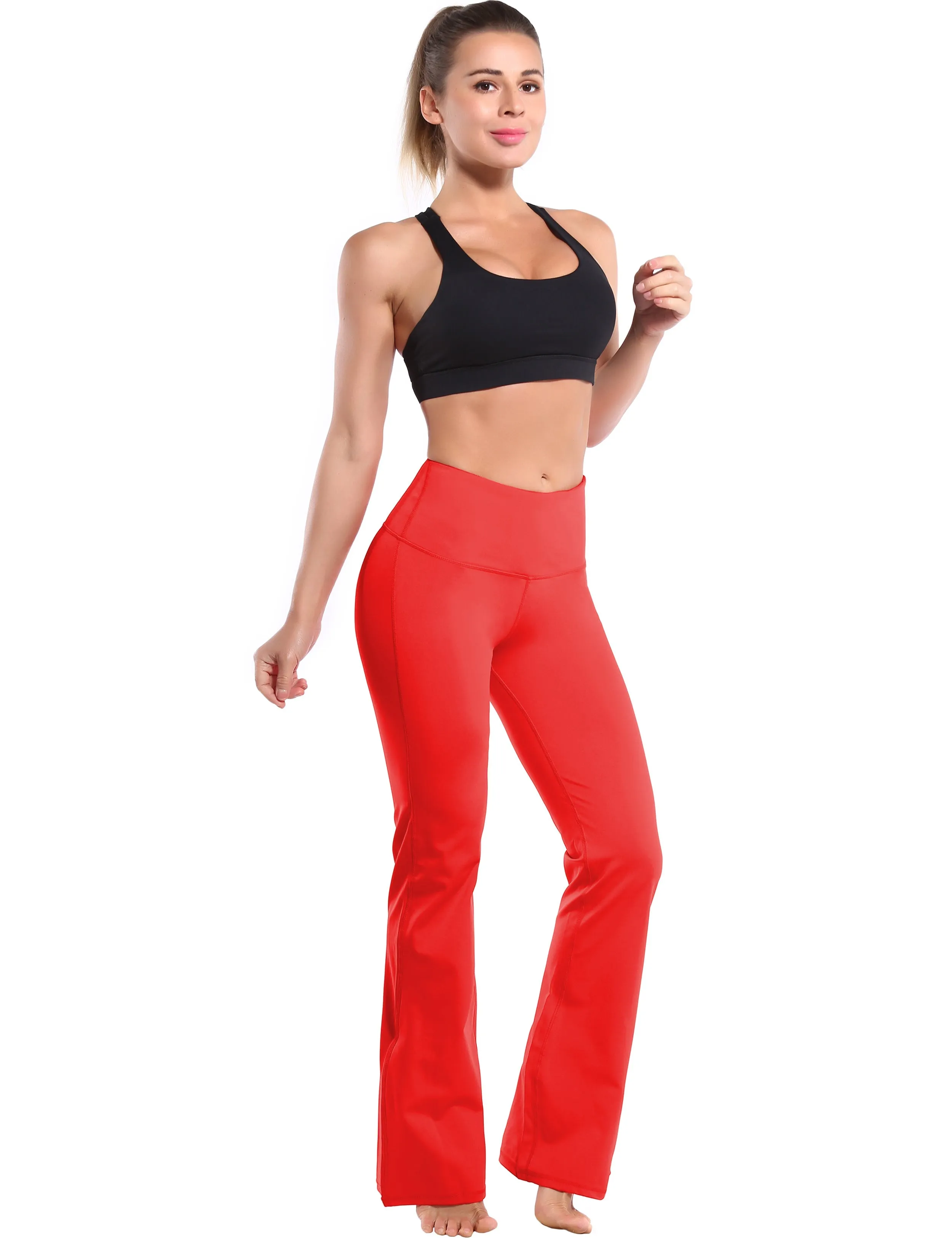 29" 31" 33" 35" 37" High Waist Bootcut Leggings Leggings Scarlet_Gym