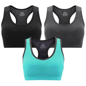 3-Pack: Women Padded Sports Bras