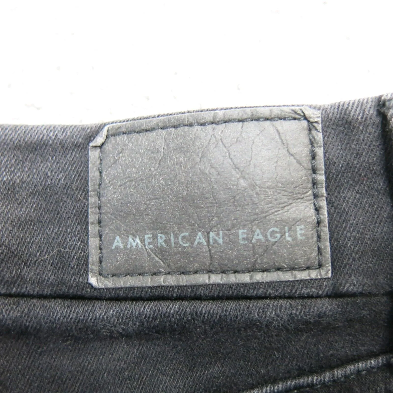 American Eagle Outfitters Womens Skinny Jeans Stretch Distressed Black Size 00