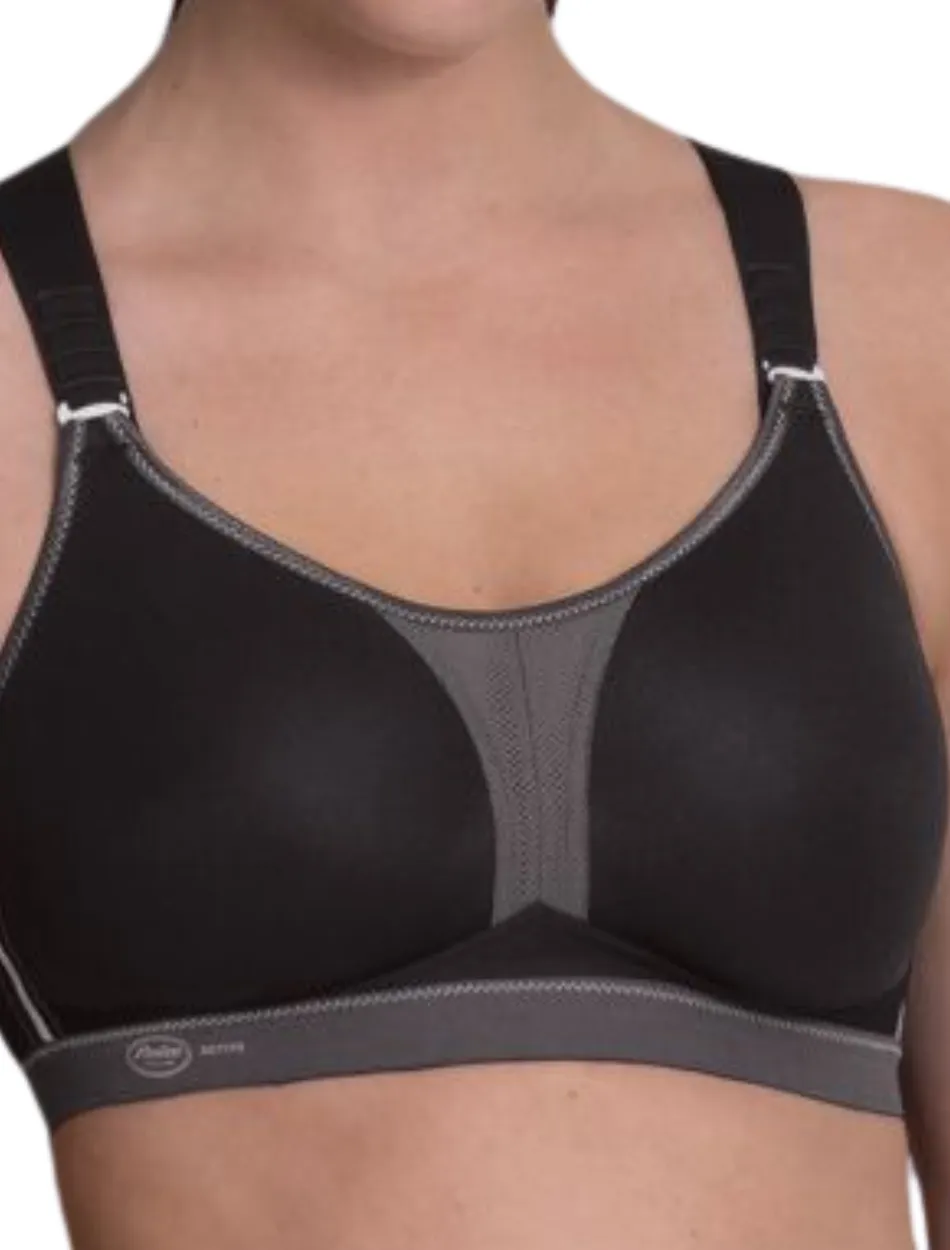 Anita Active Dynamix Star Max Support Sports bra, Black and Anthracite