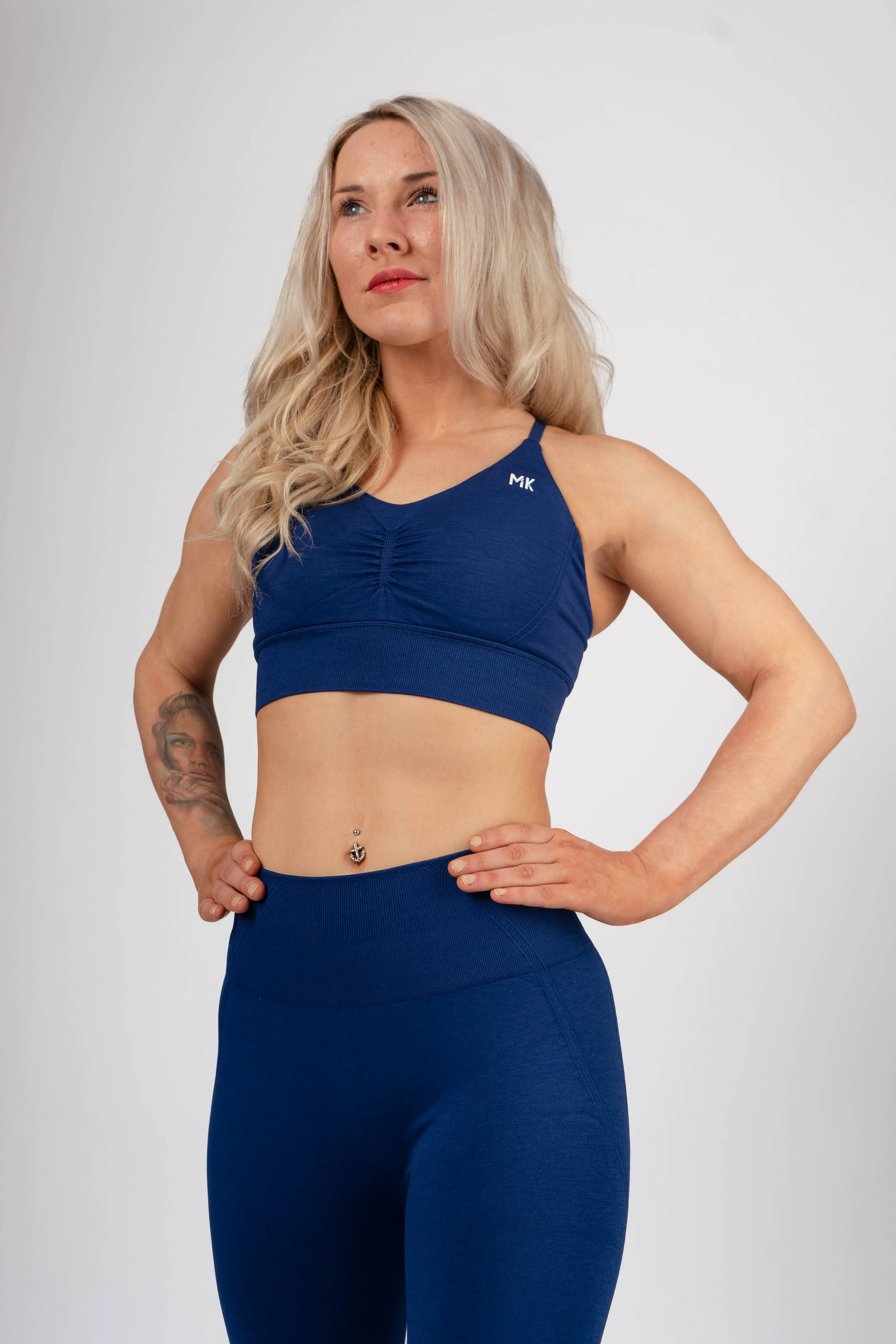 Aura Seamless Sports Bra - Blue