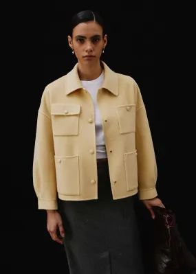 BEATRICE B. Double Jacket with Big Pockets - Lemon Meringue