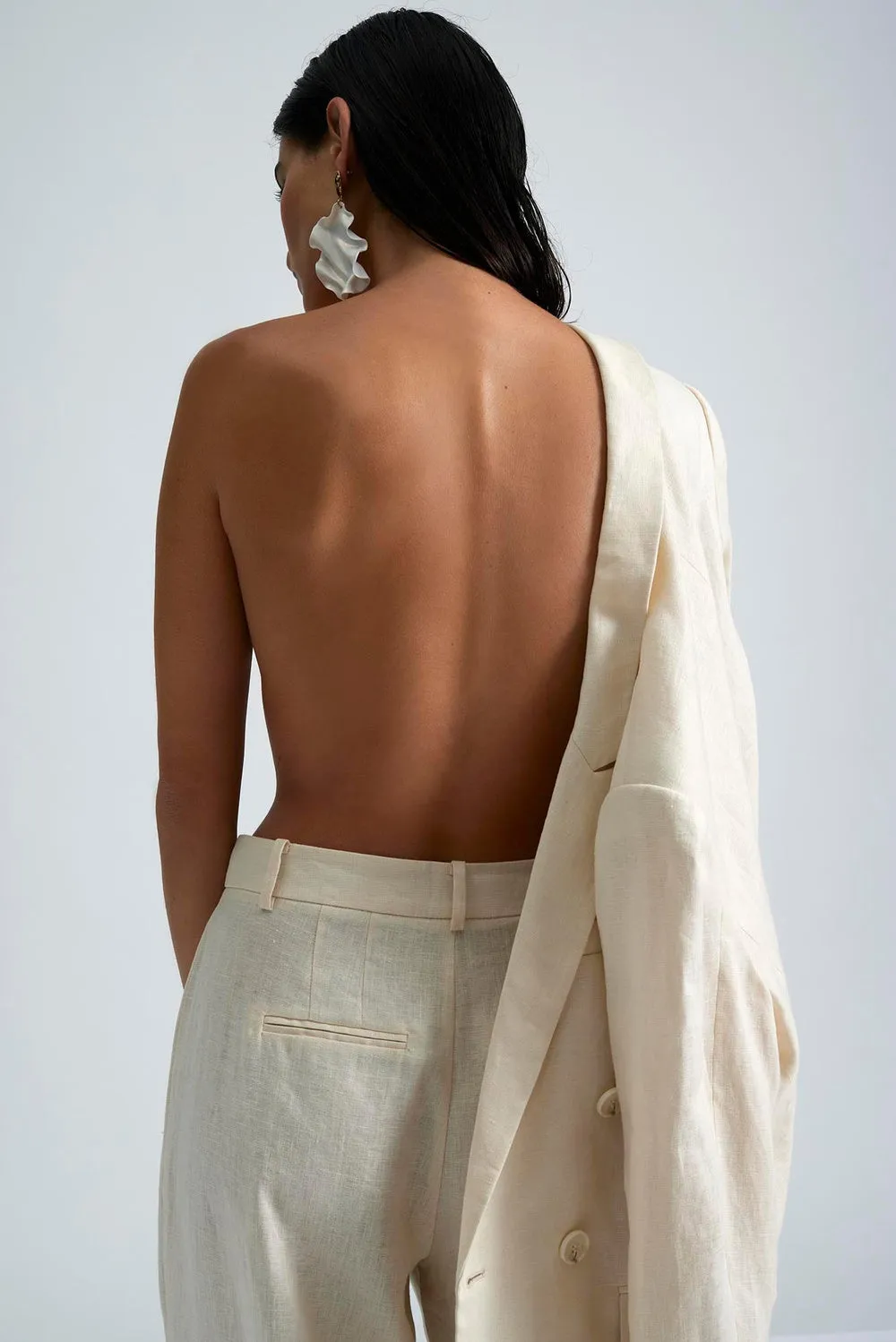 Celina Oversized Linen Blazer