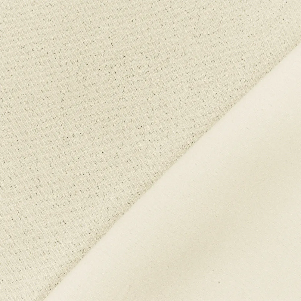 Cream Ivory Famous Designer Viscose Rayon Twill Crepe Faille Woven Fabric