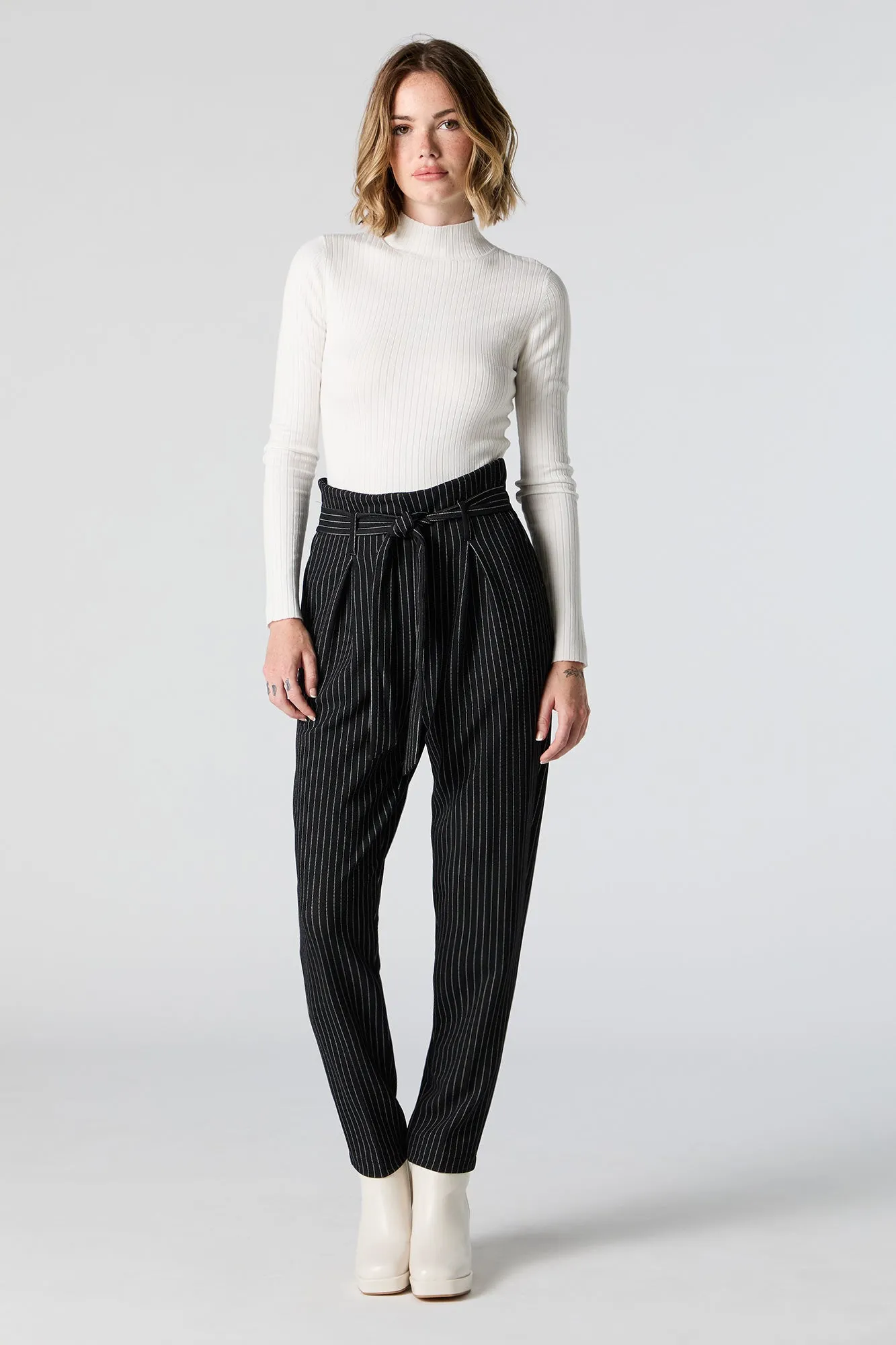 Crepe Paperbag Dress Pant