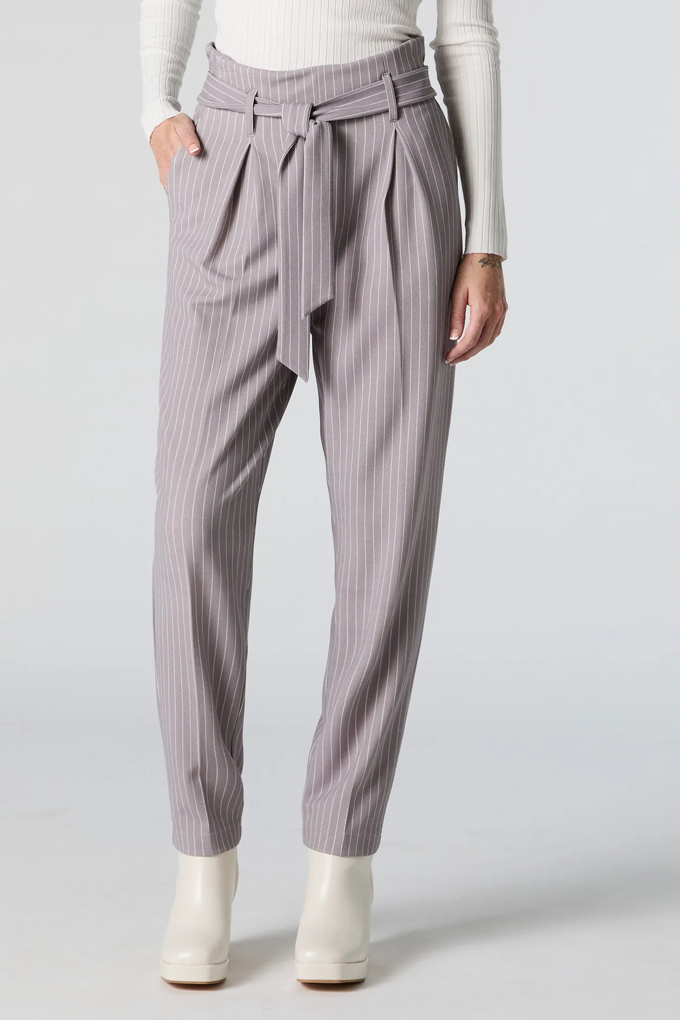 Crepe Paperbag Dress Pant