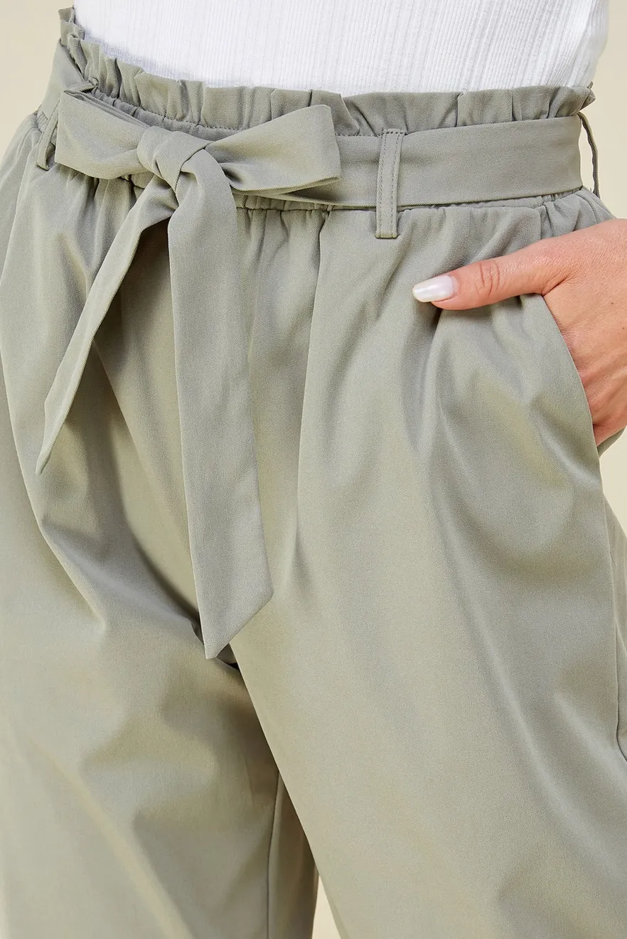 Cuffed Paper Bag Pants