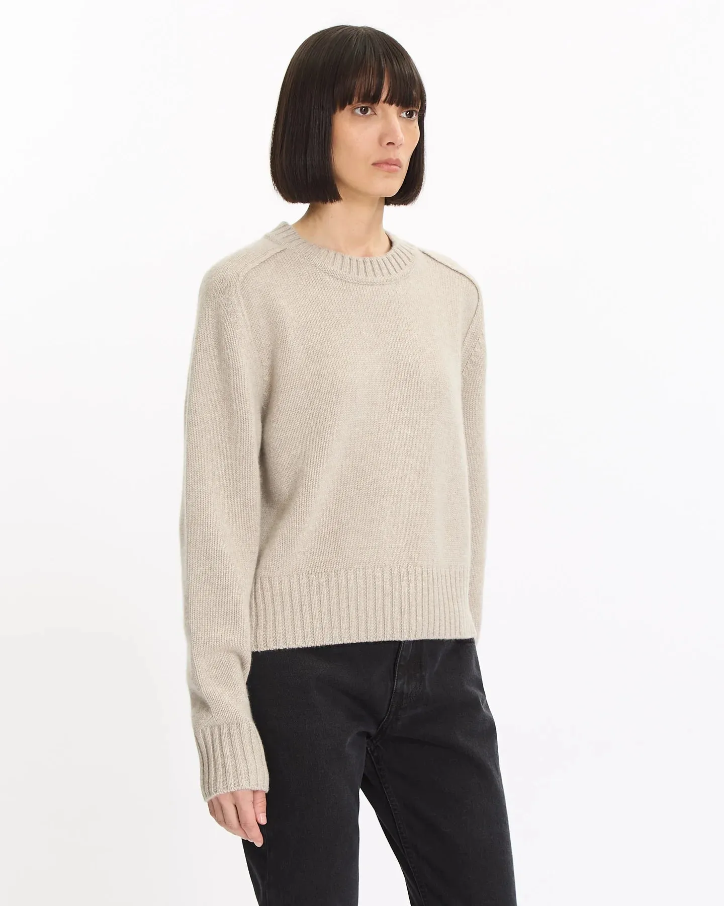 DOFFER BOYS TATUM CREW CASHMERE SWEATER