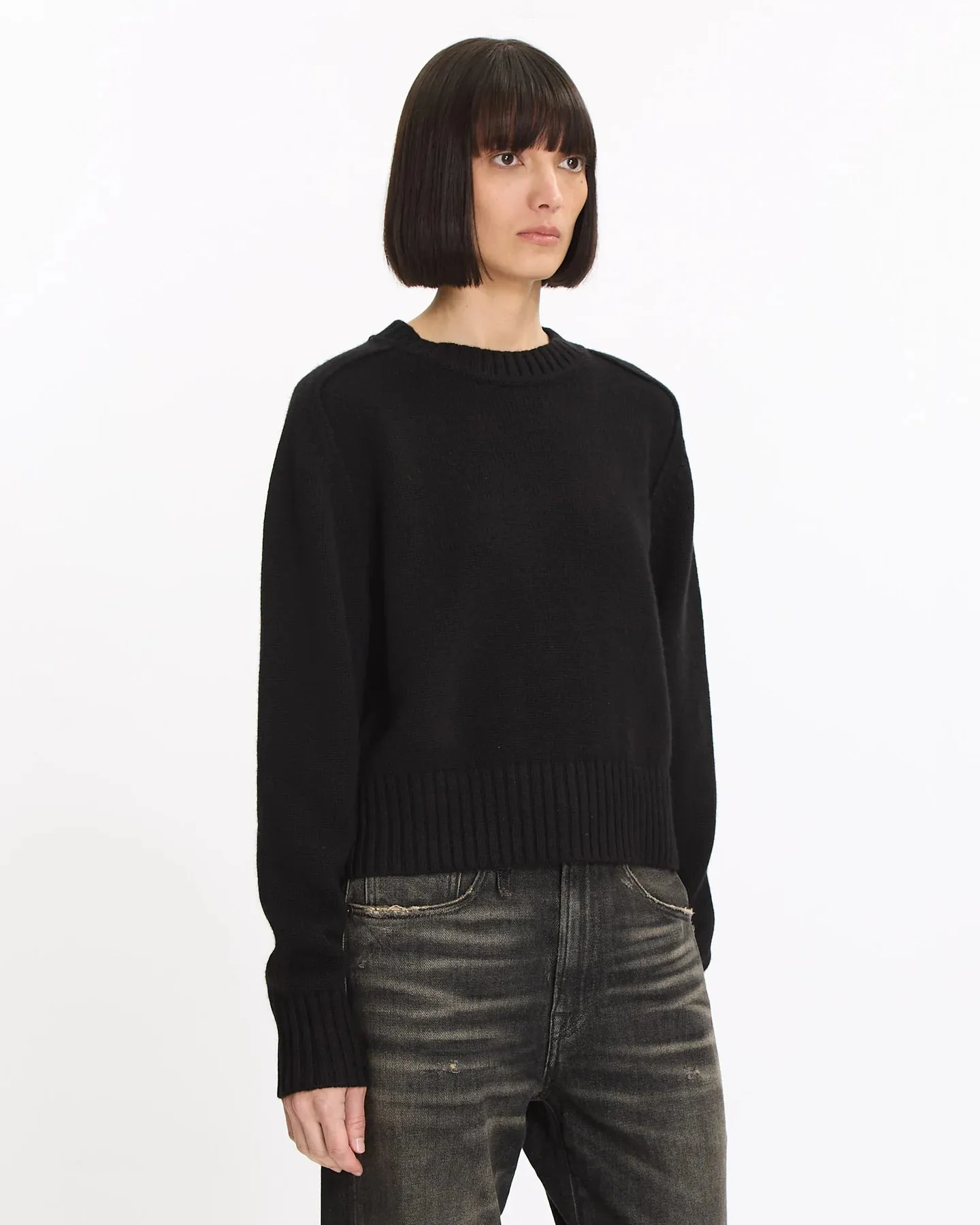 DOFFER BOYS TATUM CREW CASHMERE SWEATER