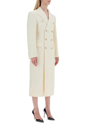 double-breasted maxi coat