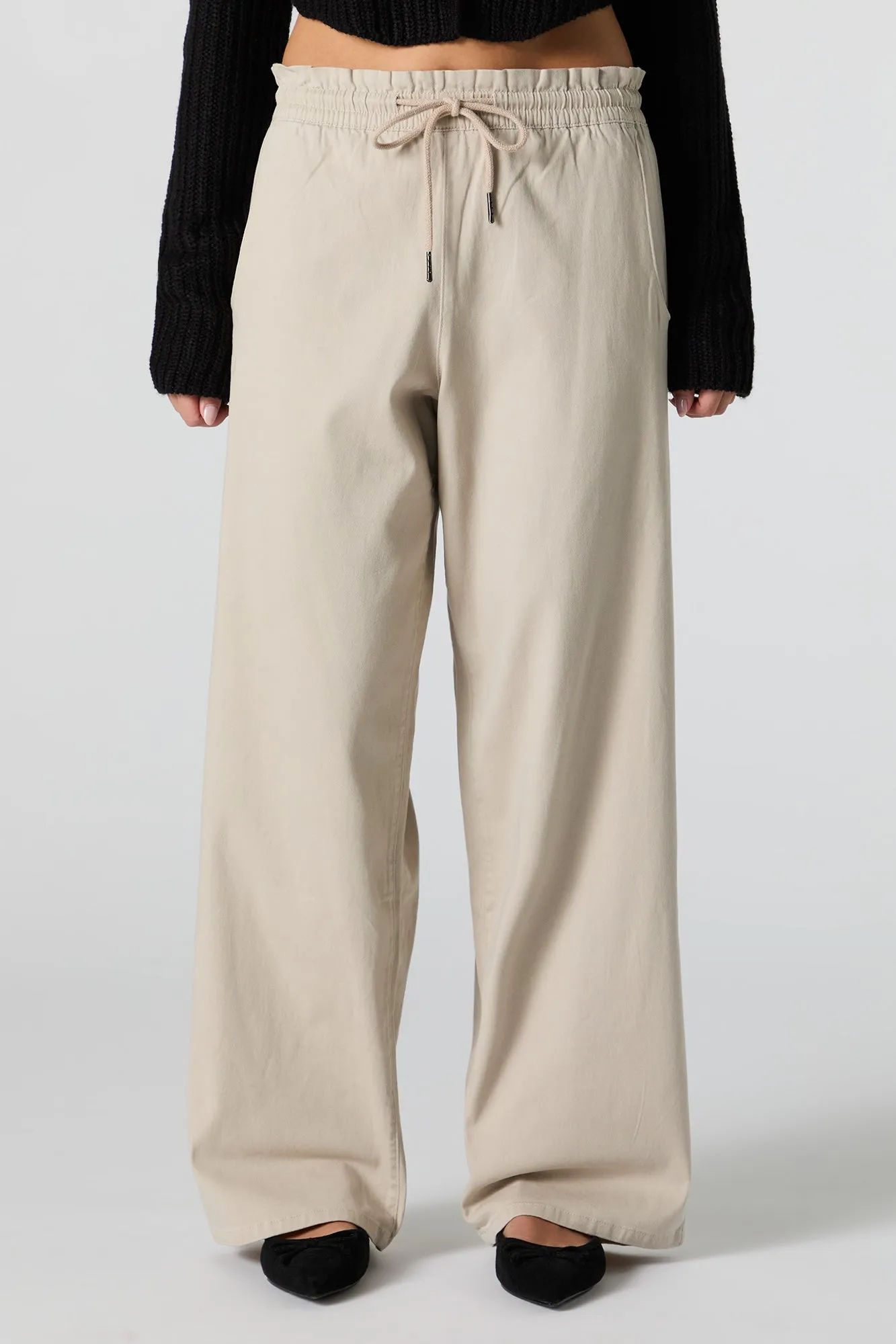 Drawstring Wide Leg Pant