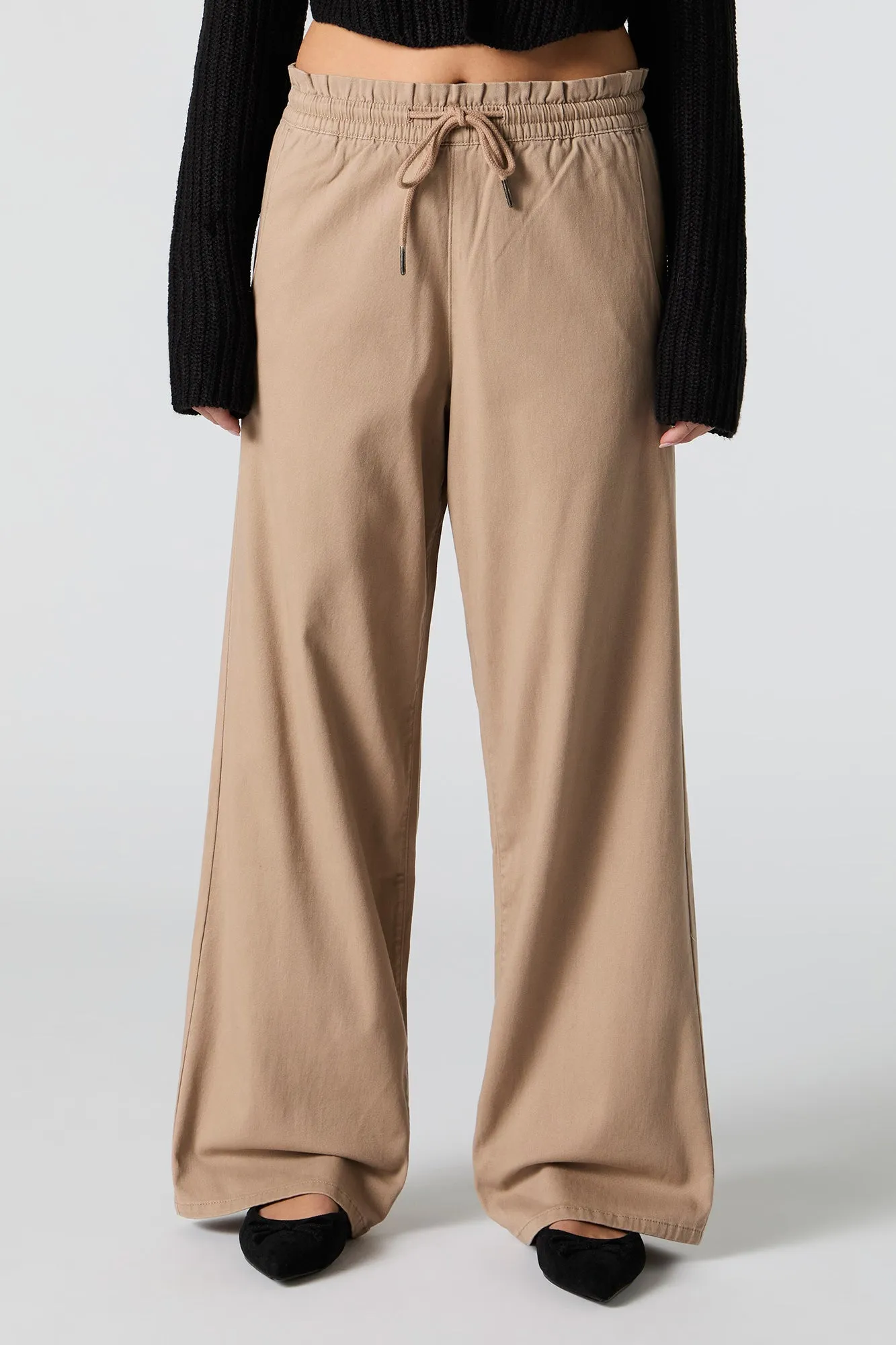 Drawstring Wide Leg Pant