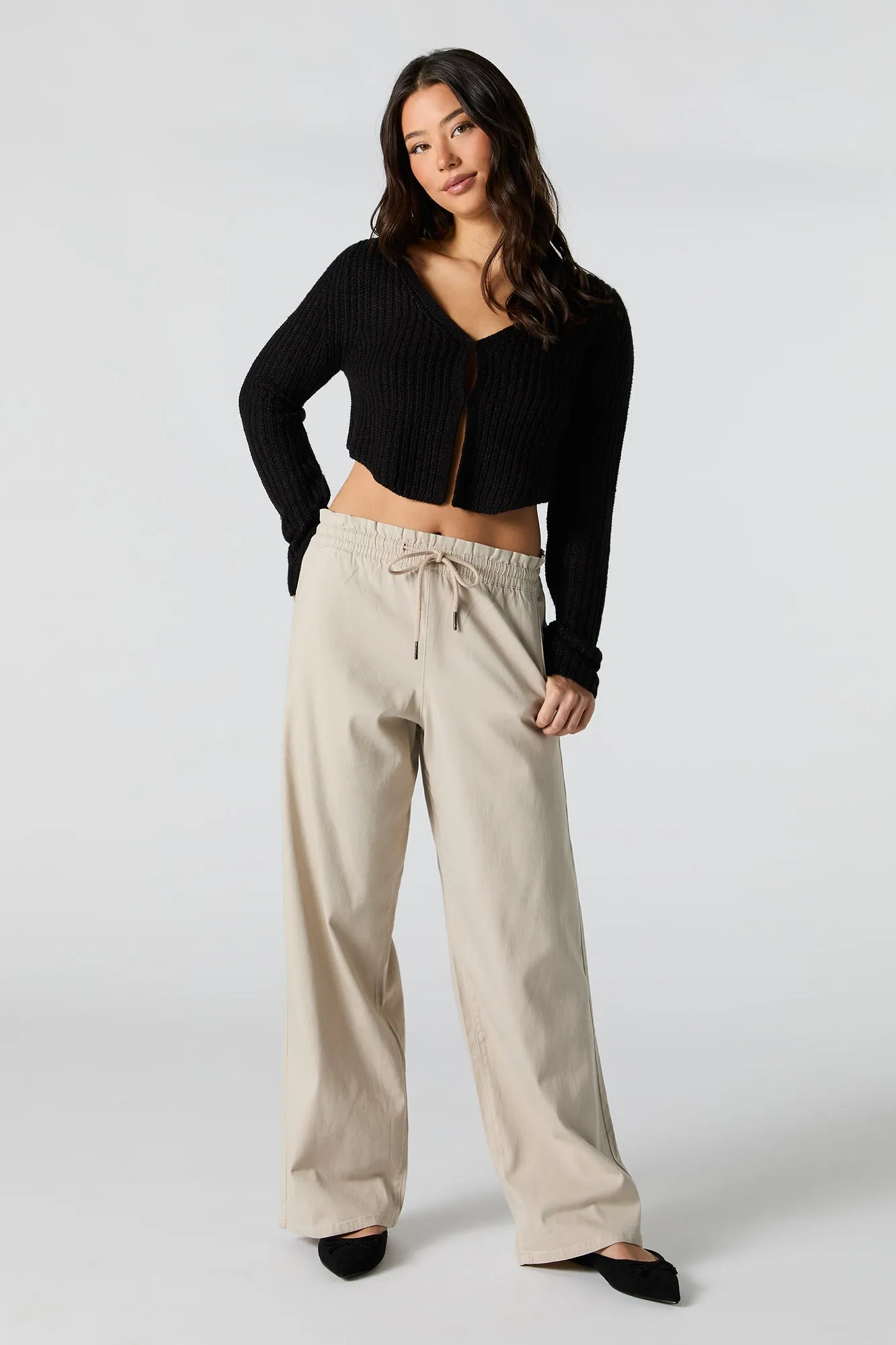 Drawstring Wide Leg Pant