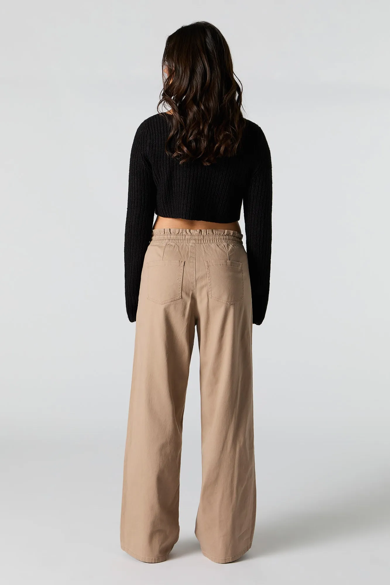 Drawstring Wide Leg Pant