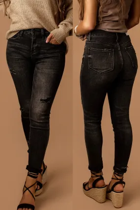 Drea Black Vintage Wash Skinny Jeans