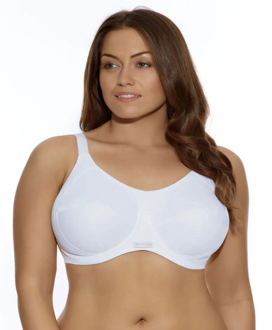 Elomi Energise Underwire Sports Bra, White | White Elomi Sports Bras