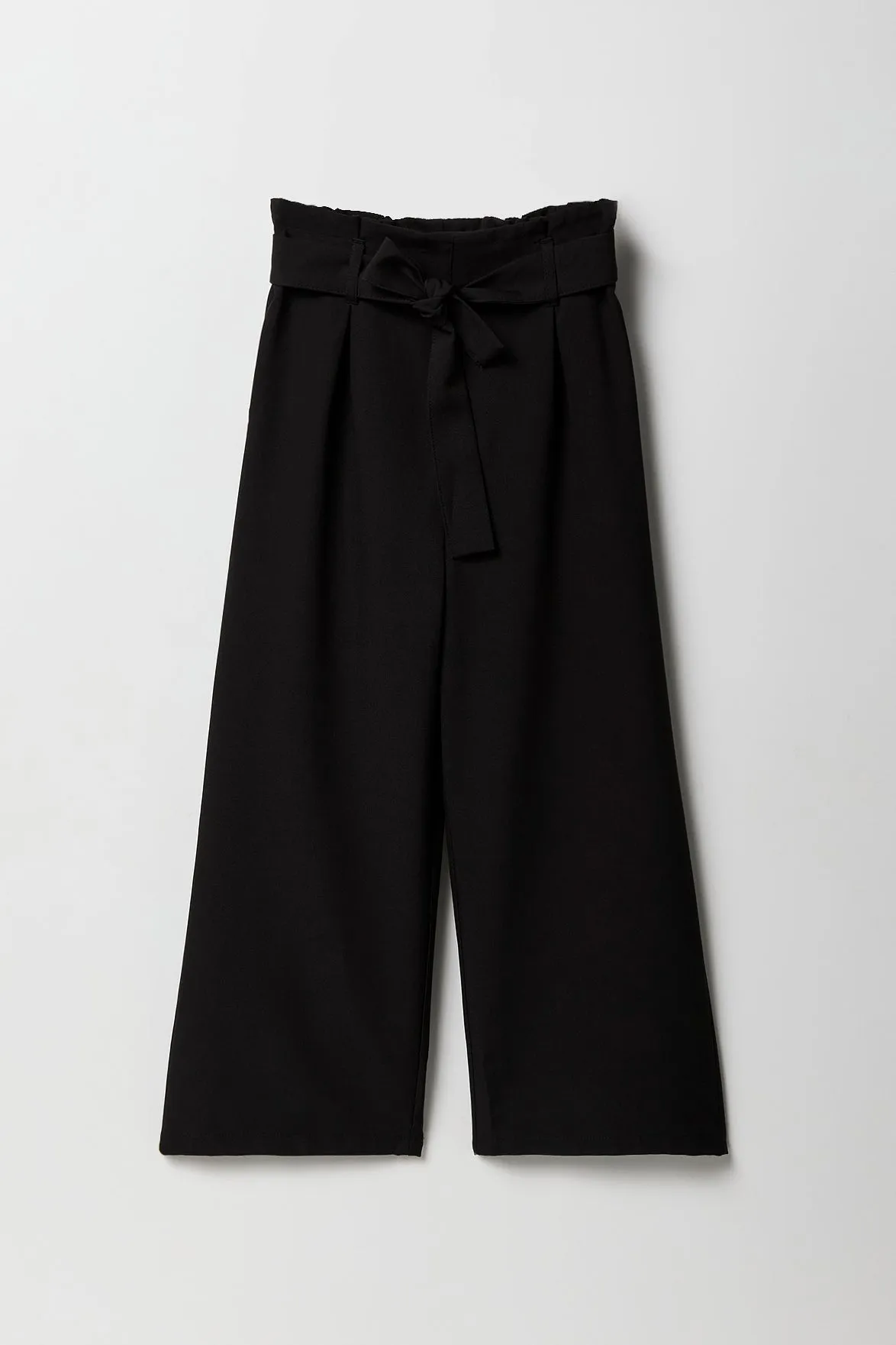 Girls Belted Wide Leg Paperbag Pant