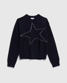 Girls Silver Star Sweater