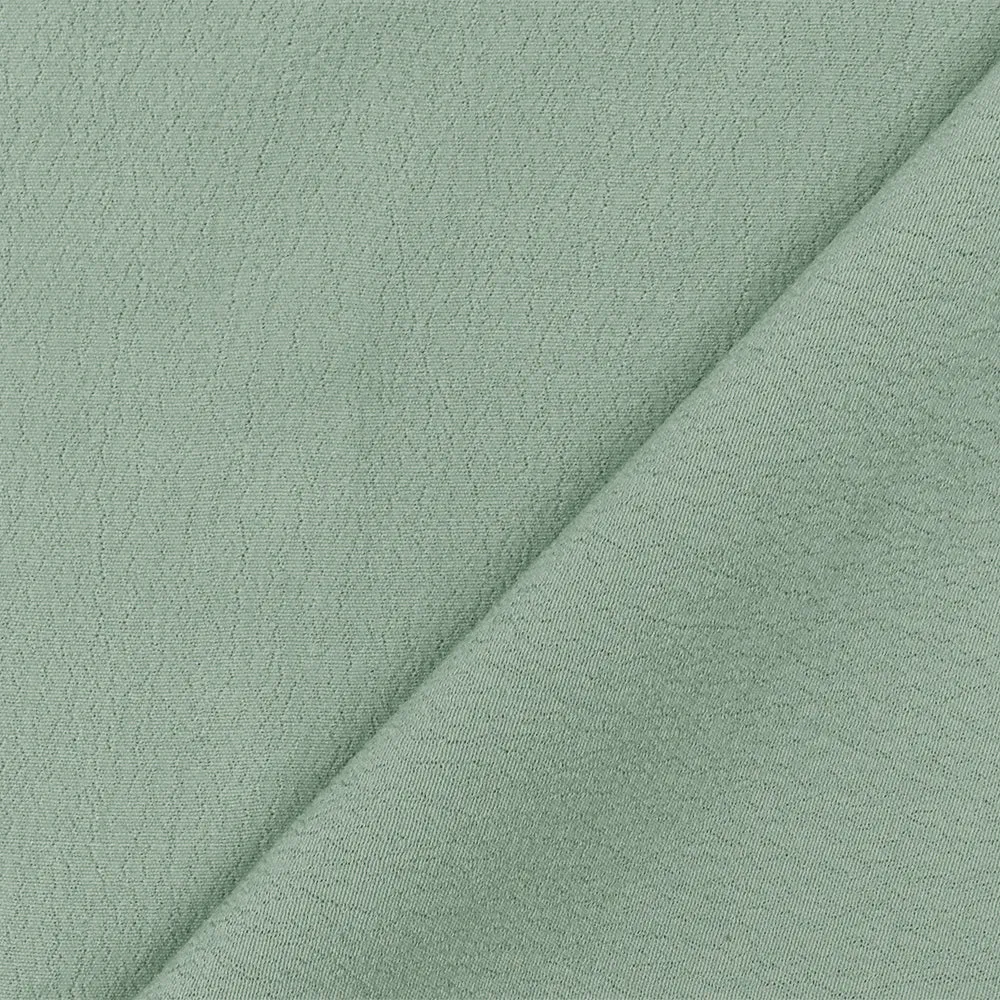 Green Famous Designer Viscose Pebble Crepe Faille Fabric