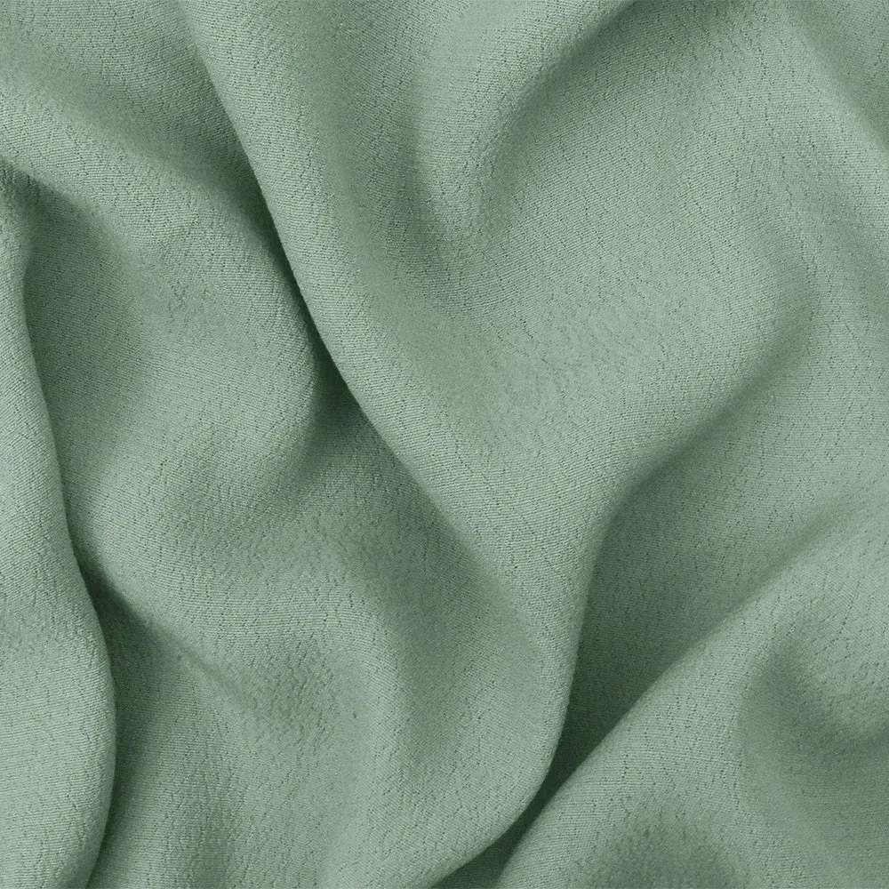 Green Famous Designer Viscose Pebble Crepe Faille Fabric