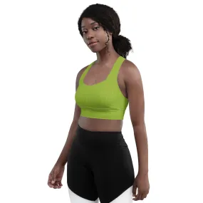 Guava Green Longline Sports Bra