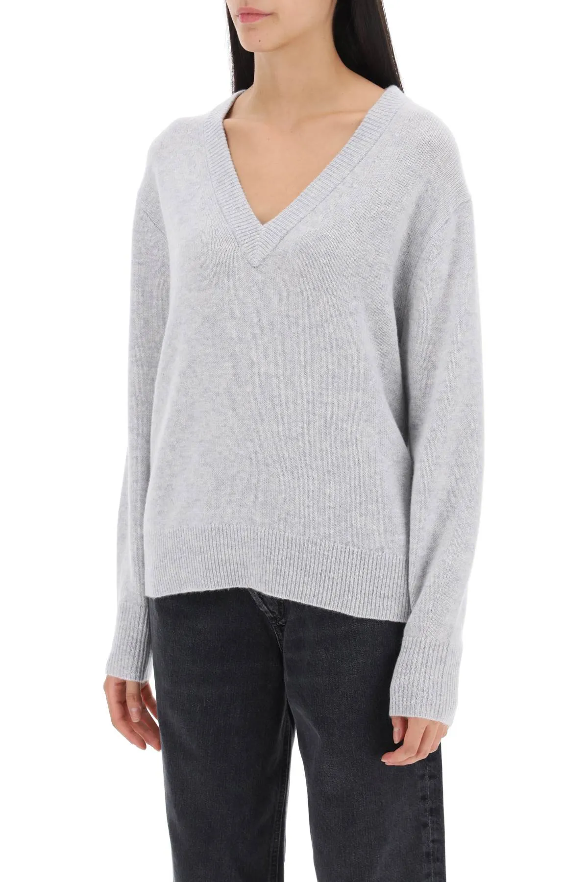 Guest In Residence The V Cashmere Sweater Grey