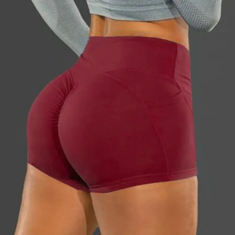 Gym Women Solid Color Pocket Hip Lift