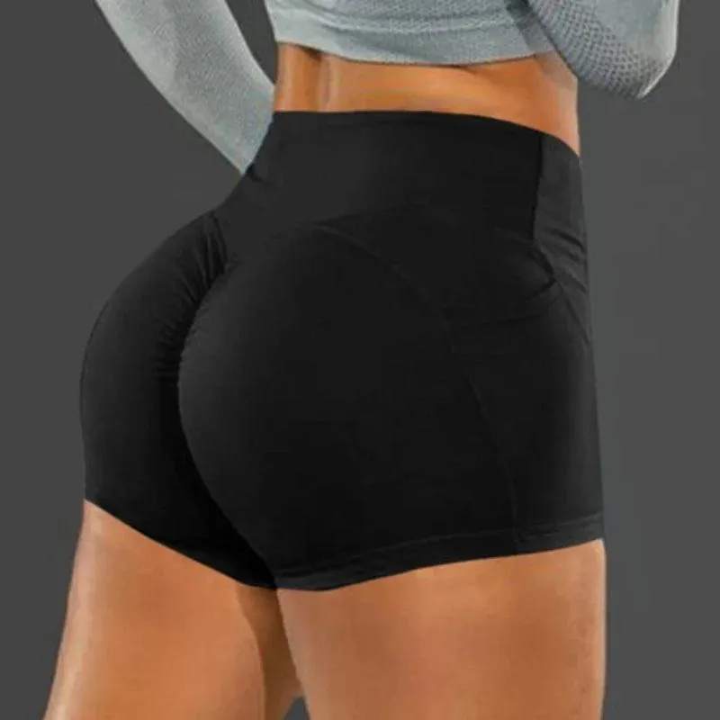 Gym Women Solid Color Pocket Hip Lift