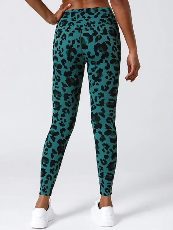 High Waisted Leopard Print Tights