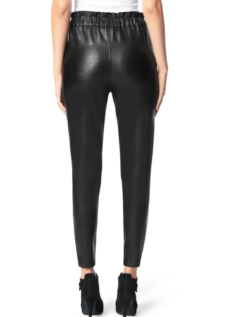 Joes Jeans Faux Leather Paperbag Pant - Jet Black