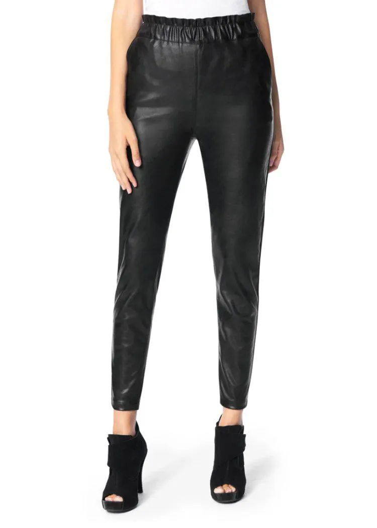 Joes Jeans Faux Leather Paperbag Pant - Jet Black