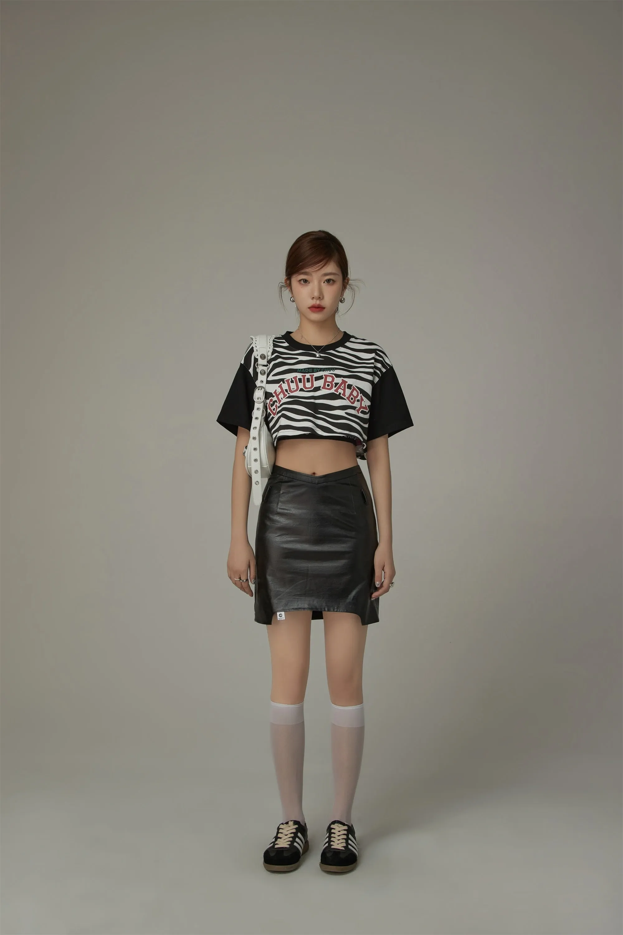 Leather A-Line Skirt