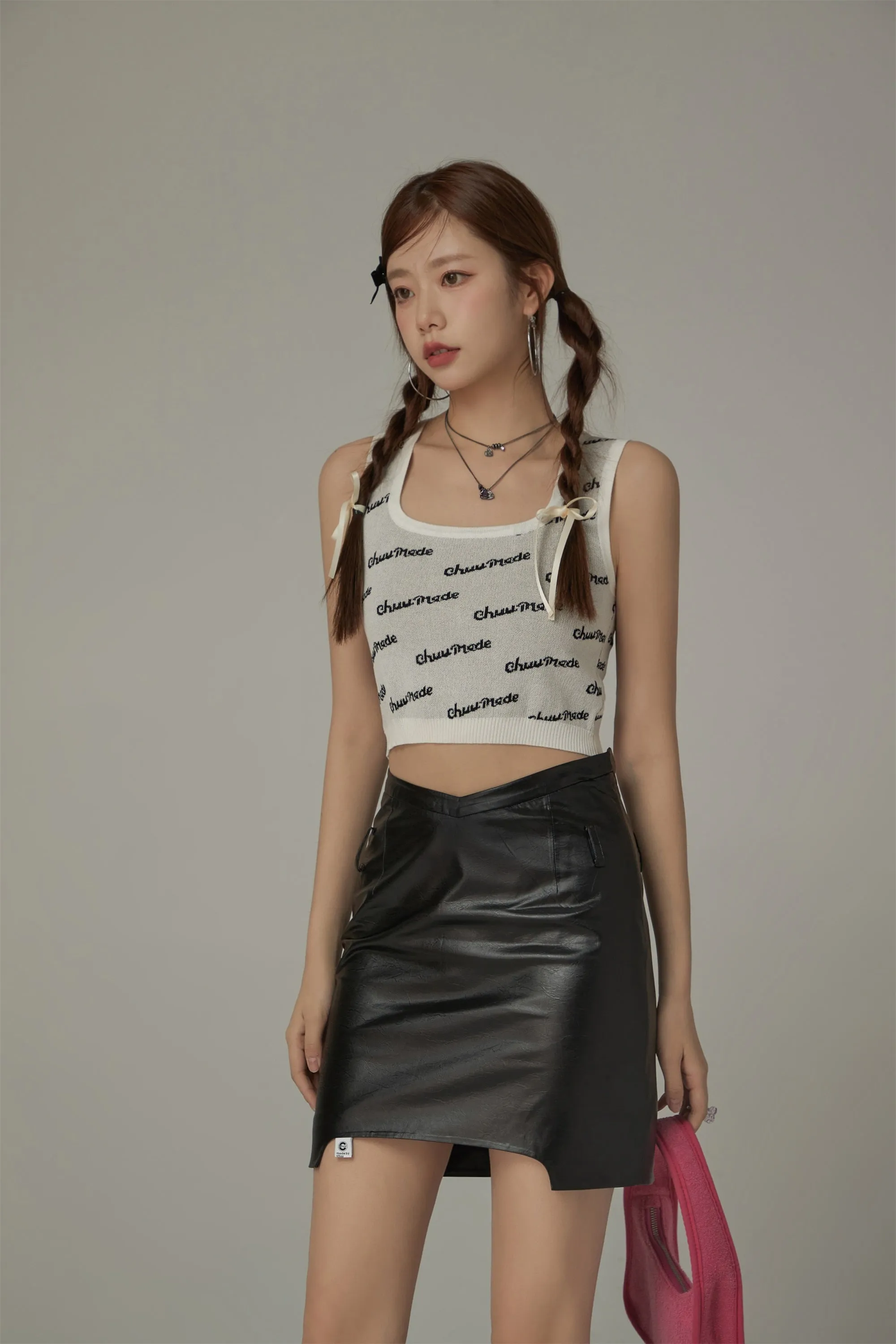 Leather A-Line Skirt