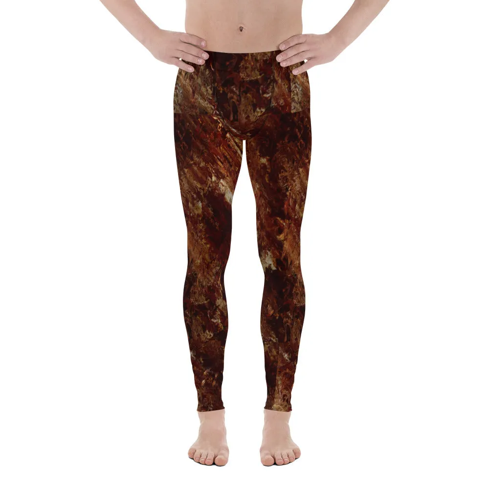 Melted Copper Men's Leggings, Rave Pants, Festival Tights, Gym, Wrestling Tights, Yoga