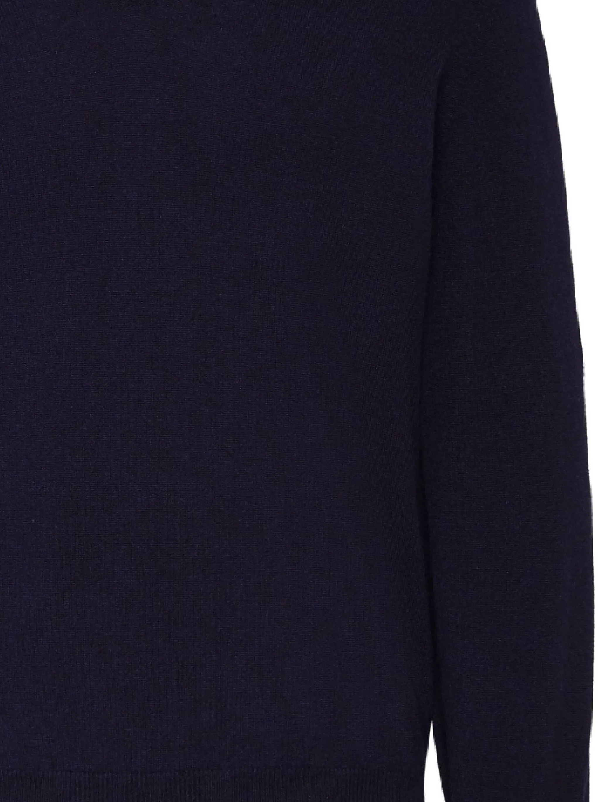 Navy Blue Cashmere V-neck Sweater