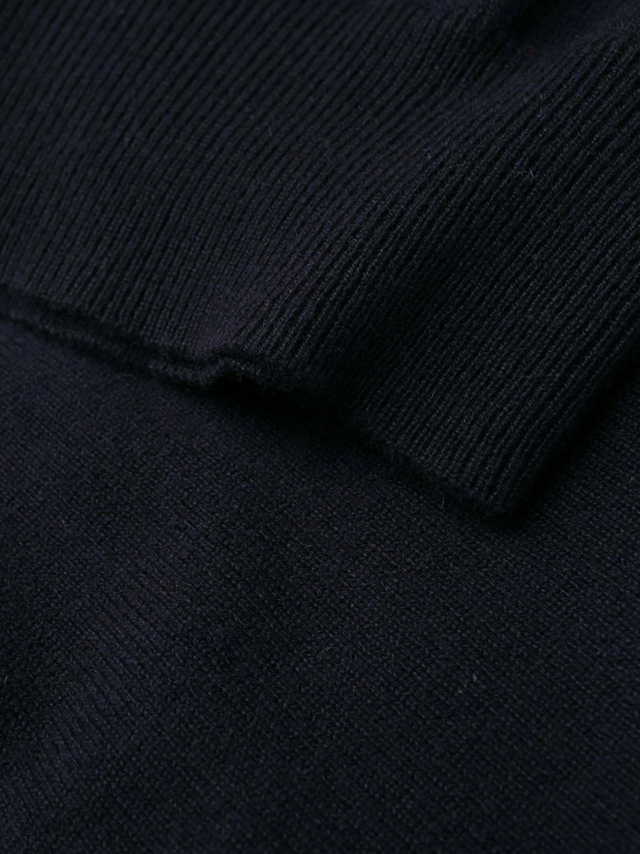 Navy Blue Cashmere V-neck Sweater