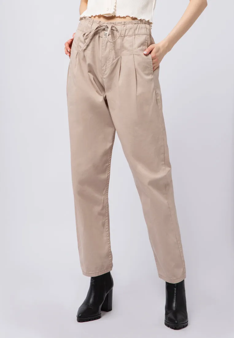 Paperbag Colored Denim Pants