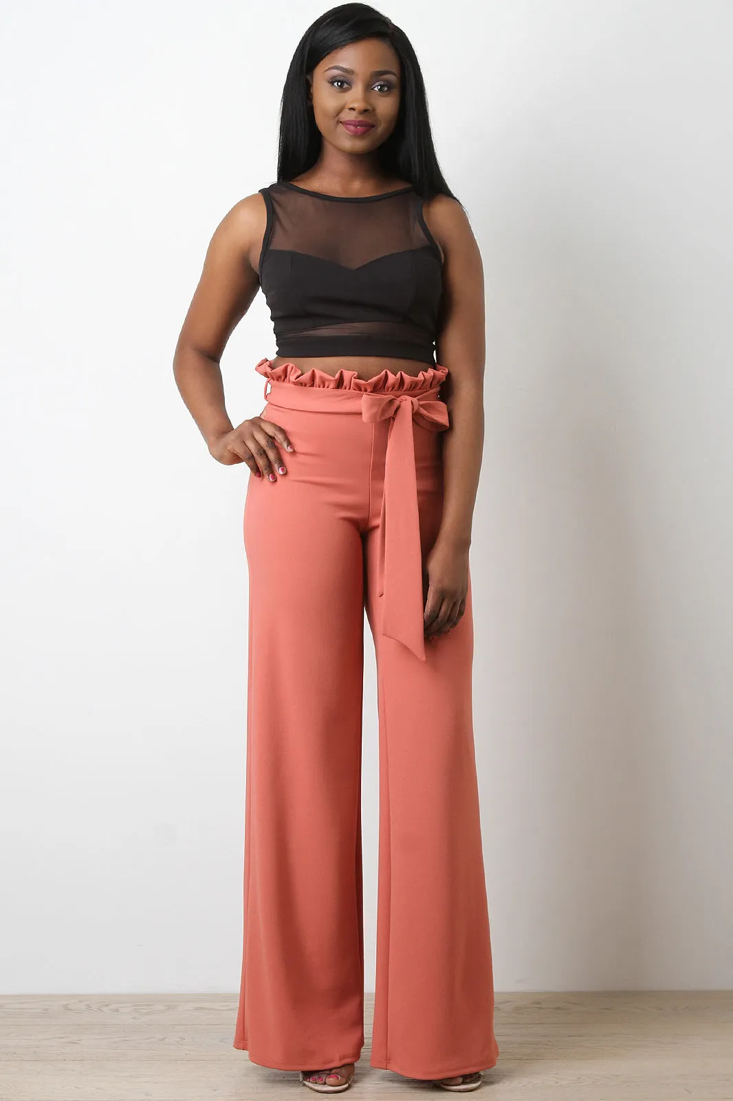 Paperbag Waist Palazzo Pants