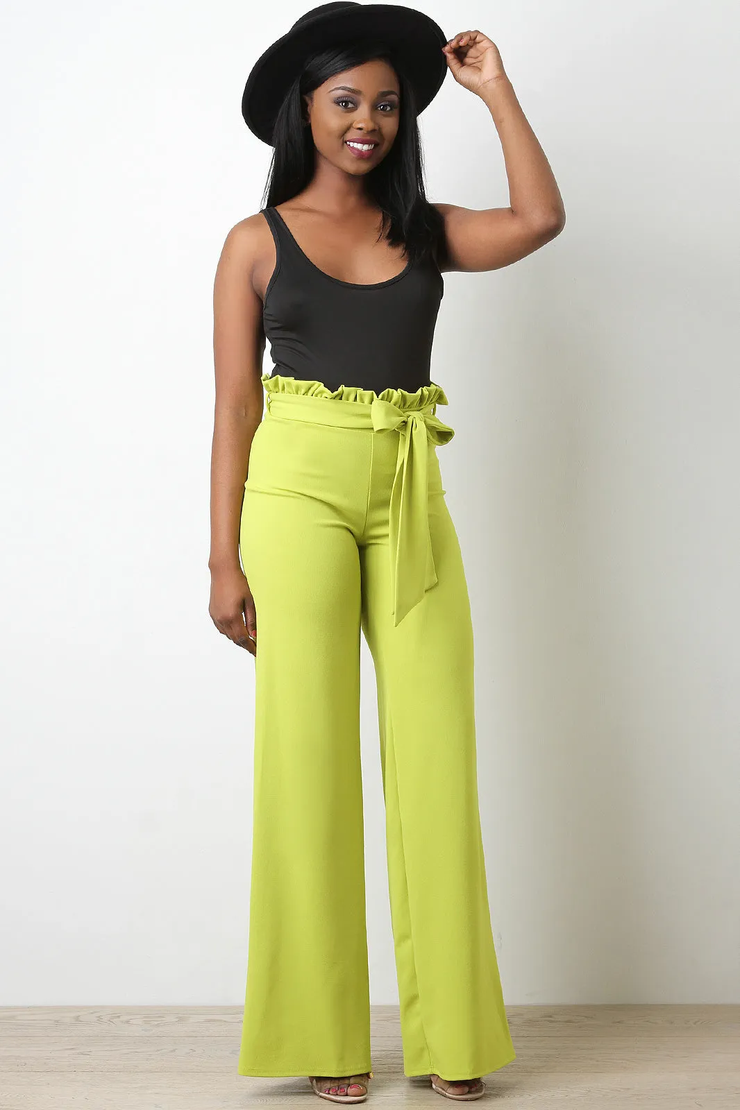 Paperbag Waist Palazzo Pants