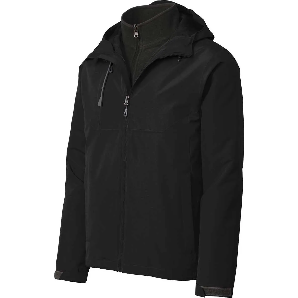 Port Authority Men's Deep Black Merge 3-in-1 Jacket