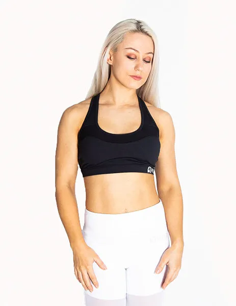 RACERBACK SPORTS BRA - BLACK