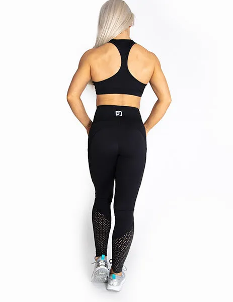 RACERBACK SPORTS BRA - BLACK