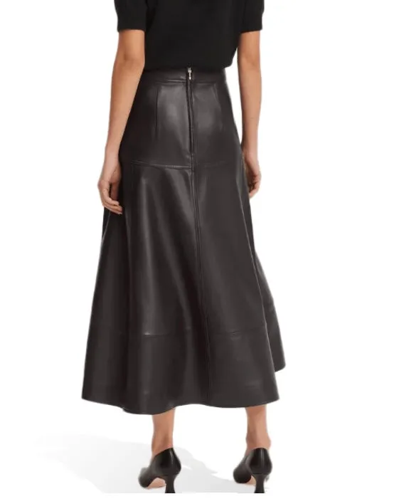 Real Lambskin Leather Skirts for Women