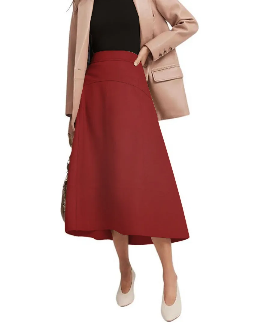 Real Lambskin Leather Skirts for Women