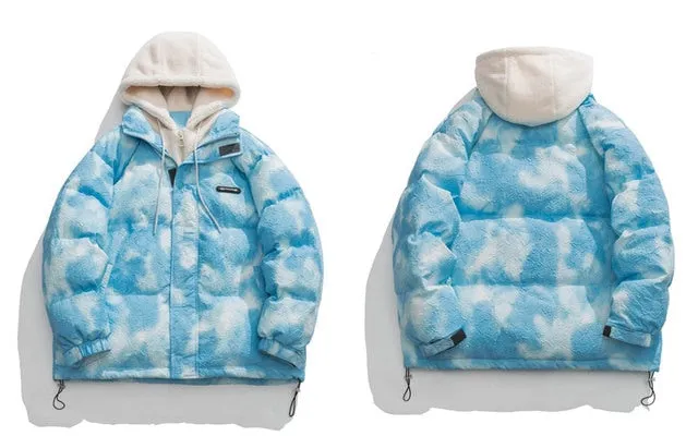 Sky Blue Hooded Parka