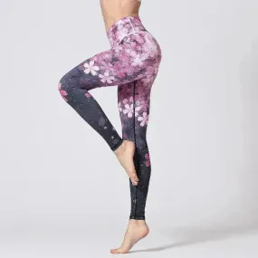 Sports gym printed yoga pants